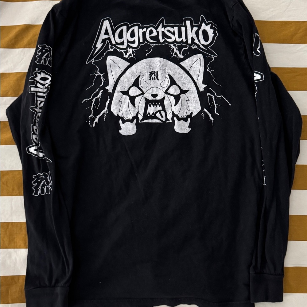 Sanrio Aggretsuko Black Long Sleeve Tee
